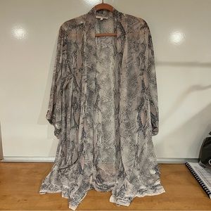 Olivaceous Snakeskin Kimono